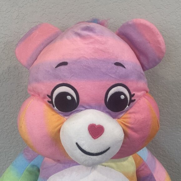 Care Bears Togetherness Bear Plush 2022 22" Rainbow Swirl Large Plush - Picture 2 of 7